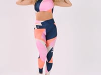 Legging Fitness Feminina Estampada Strip Azul Printed Dlk