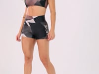 Short Fitness Feminino Estampado Strip Marrom Printed Dlk