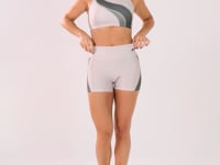 Short Fitness Feminino Estampado Belive Off White Printed Dlk