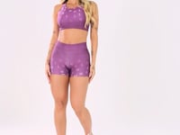 Short Fitness Feminino Estampado Move Rosa Printed Dlk