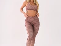Legging Fitness Feminina Estampada Authentic Marrom Printed Dlk