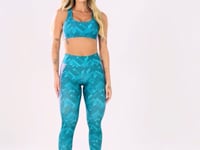 Top Fitness Feminino Estampado Brave Verde Printed Dlk