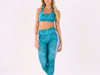 Legging Fitness Feminina Estampada Brave Verde Printed Dlk