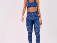 Top Fitness Feminino Estampado Brave Azul Printed Dlk