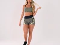 Short Fitness Feminino Estampado Strong Verde Printed Dlk