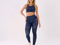 Legging Fitness Feminina Estampada Energy Azul Printed Dlk