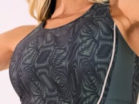 Top Fitness Feminino Nadador Estampado Energy Verde Printed Dlk