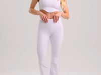 Calça Flare Branco Com Fenda New Age Dlk