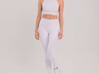 Legging Fitness Feminina Branco Com Recortes New Age Dlk