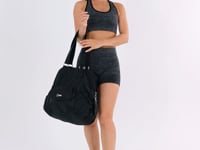 Bolsa De Ombro Preto Com Bolso Externo Dlk
