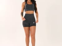 Top Fitness Feminino Mescla Modelo Nadador Com Bojo Seamless Dlk