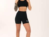 Top Fitness Feminino Preto Texturizado Com Bojo Seamless Dlk