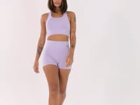 Short Fitness Feminino Lilás Seamless Dlk