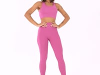 Top Fitness Feminino Rosa Modelo Nadador Seamless Dlk