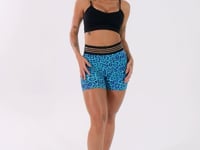 Short Wild Com Elástico Estampa De Onça Azul Dlk