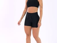 Short Fitness Preto Com Cadarço Básico Dlk