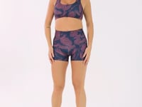 Short Fitness Feminino Estampado Folhagens Bordadas Printed Dlk