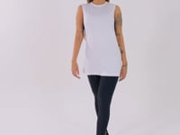 Camiseta Fitness Feminina Branco Maxi Cava Flow Dlk