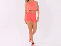 Cropped Feminino Coral Com Recortes Flow Dlk