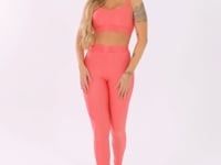 Legging Fitness Feminina Coral Com Bolsos Laterais E Elástico Flow Dlk