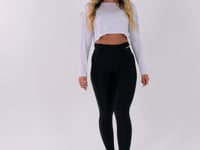 Cropped Branco Manga Longa Flow Dlk