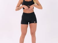 Top Fitness Feminino Preto com Bojo Cut-out e Alças Largas Flow Dlk