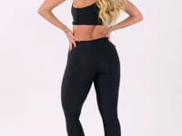 Legging Fitness Feminina Preto Com Recorte Em V Flow Dlk