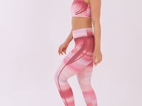 Legging Fitness Feminina Estampada Tie Dye Listrado Rosé Printed Dlk
