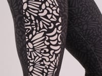 Legging Fitness Feminina Estampada Arabesco Preto E Nude Printed Dlk