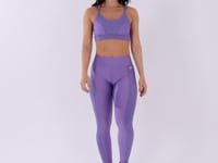 Calça Legging Shine Lilás Com Lateral Texturizada Dlk