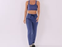 Calça Jogger Feminina Azul Moletinho Flow Dlk