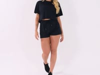 Cropped Feminino Preto Com Fenda Nas Costas Flow Dlk