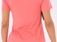 Blusa Fitness Feminina Coral Alongada Manga Curta Com Recortes Flow Dlk