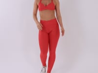 Top Shine Vermelho Texturizado Com Alças Cruzadas Costas Dlk