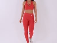 Top Com Bojo Shine Vermelho Texturizado Nadador Dlk
