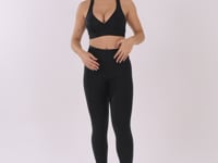 Calça Legging Shine Preto Texturizada Ondas Dlk