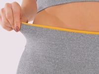 Calça Legging Energy Mescla Com Tela E Recorte Amarelo Dlk