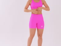 Top Fitness Feminino Com Bojo Texturizado Pink Seamless Dlk