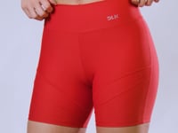 Short Vermelho Com Recorte Básico Dlk