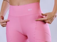 Short Rosa Chiclete Com Recorte Duplo Lateral Básico Dlk