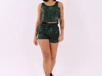 Cropped Feminino Moletinho Estampado Signo Aquário Dlk