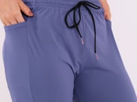 Calça Jogger Feminina Azul Com Bolso Flow Dlk