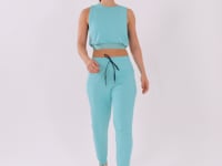 Calça Jogger Feminina Verde Com Bolso Flow Dlk