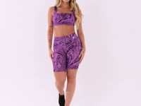 Bermuda Fitness Feminina Rosa Estampada Abstract Duo Euphoria Dlk