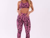 Legging Fitness Feminina Rosa Estampada Sticks Euphoria Dlk