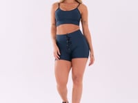 Top Fitness Azul Marinho Com Recortes E Bojo Básico Dlk