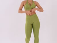 Top Com Bojo Shine Verde Texturizado Nadador Dlk