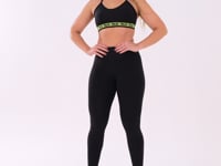 Top Fitness Feminino Preto Com Bojo E Elástico Canelado Neon Intense Dlk