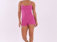 Macaquinho Fitness Feminino Rosa Fúcsia Com Bolsos Oasis Dlk