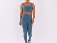 Legging Fitness Feminina Azul Com Cós Largo Oasis Dlk
